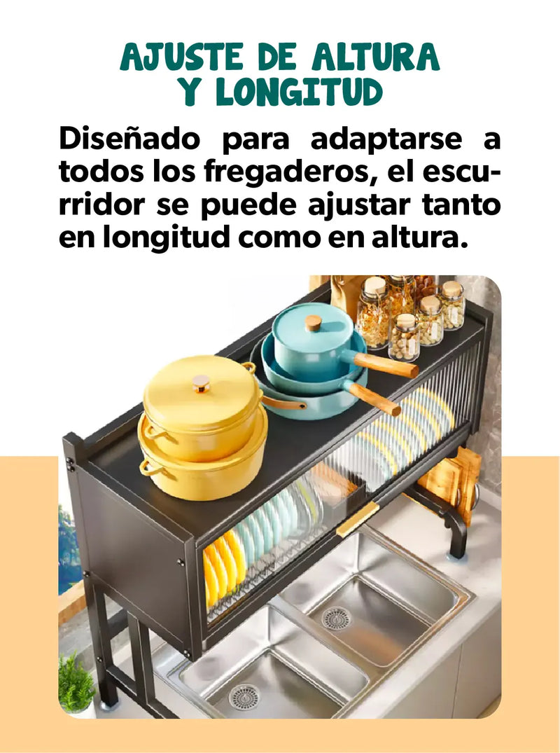 ESCURRIDOR DE PLATOS CON TAPA®